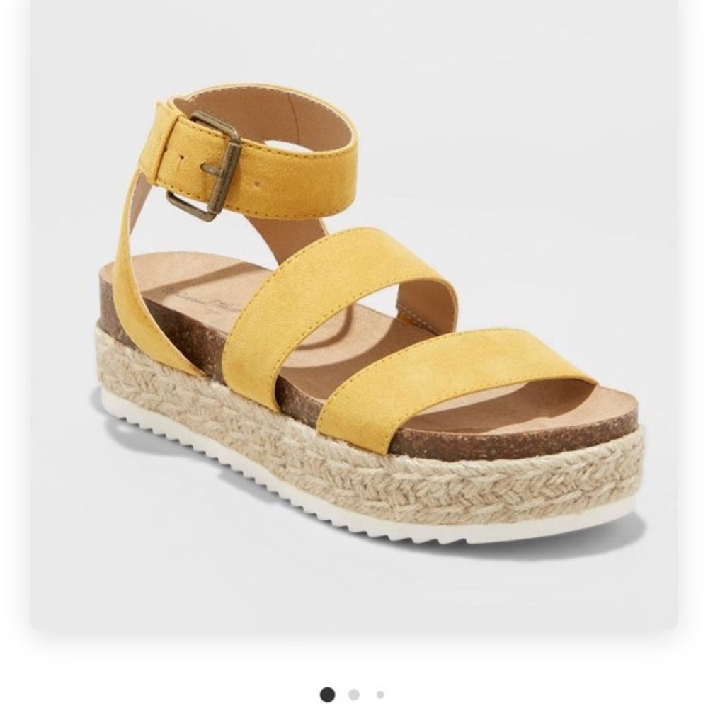Yellow Platform Sandals - Picture 1 of 6